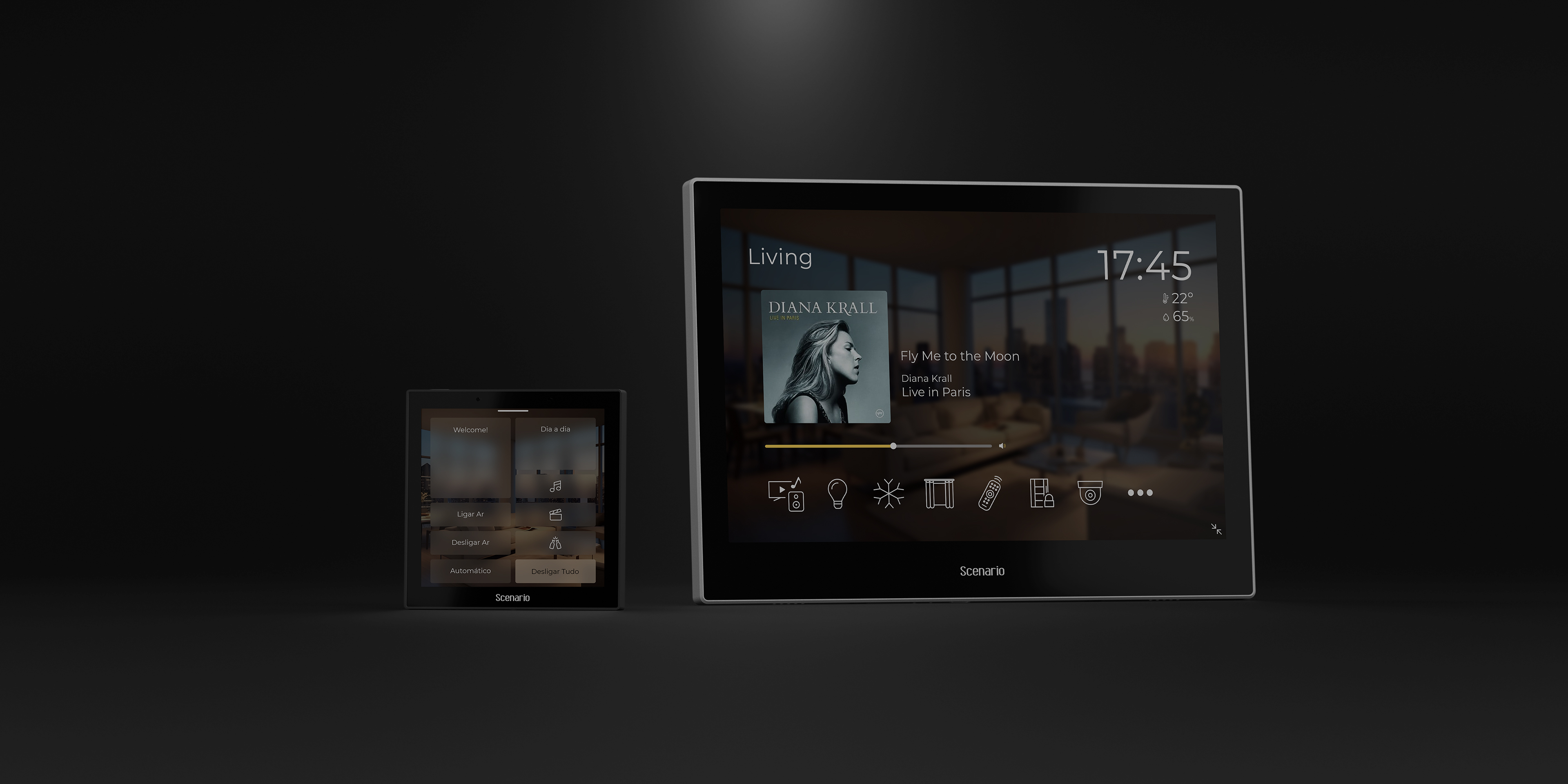 Touch Wall e keypads Scenario Prestige e Essence
